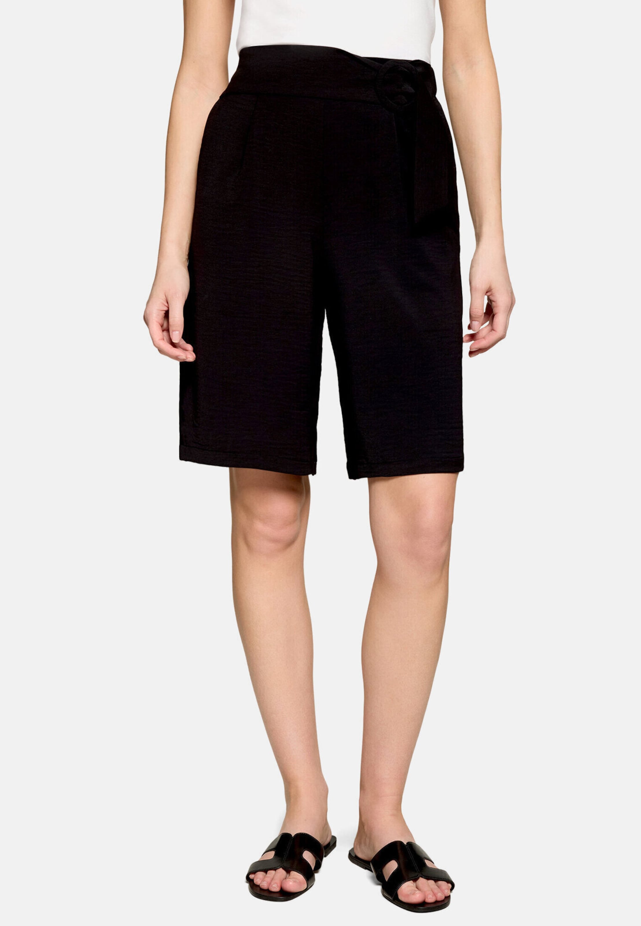 zero Loosefit Broek in Zwart: voorkant