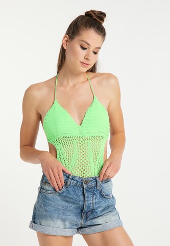 MYMO Shirt body in Groen: voorkant