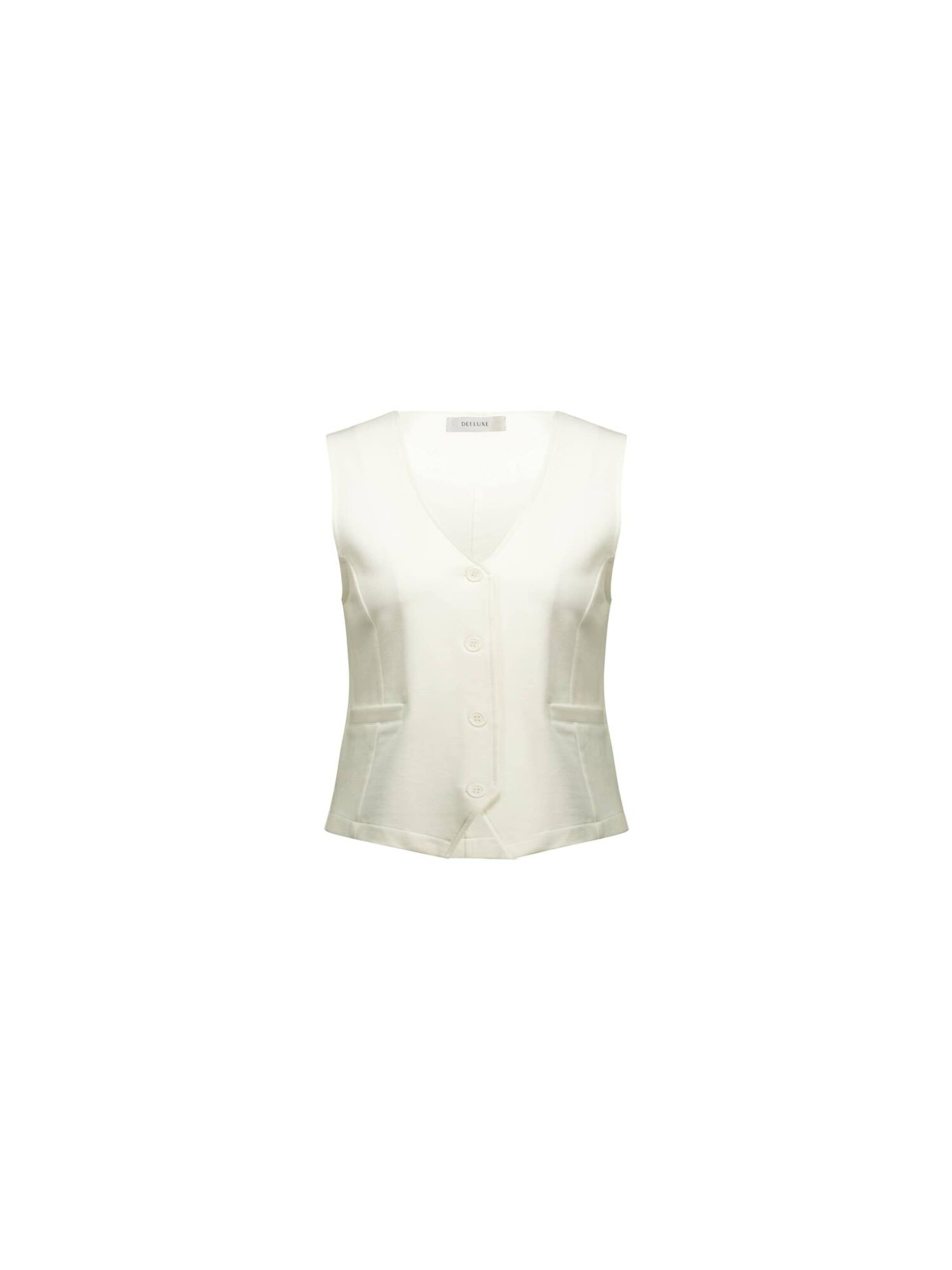 Deeluxe Bodywarmer in Wit: voorkant