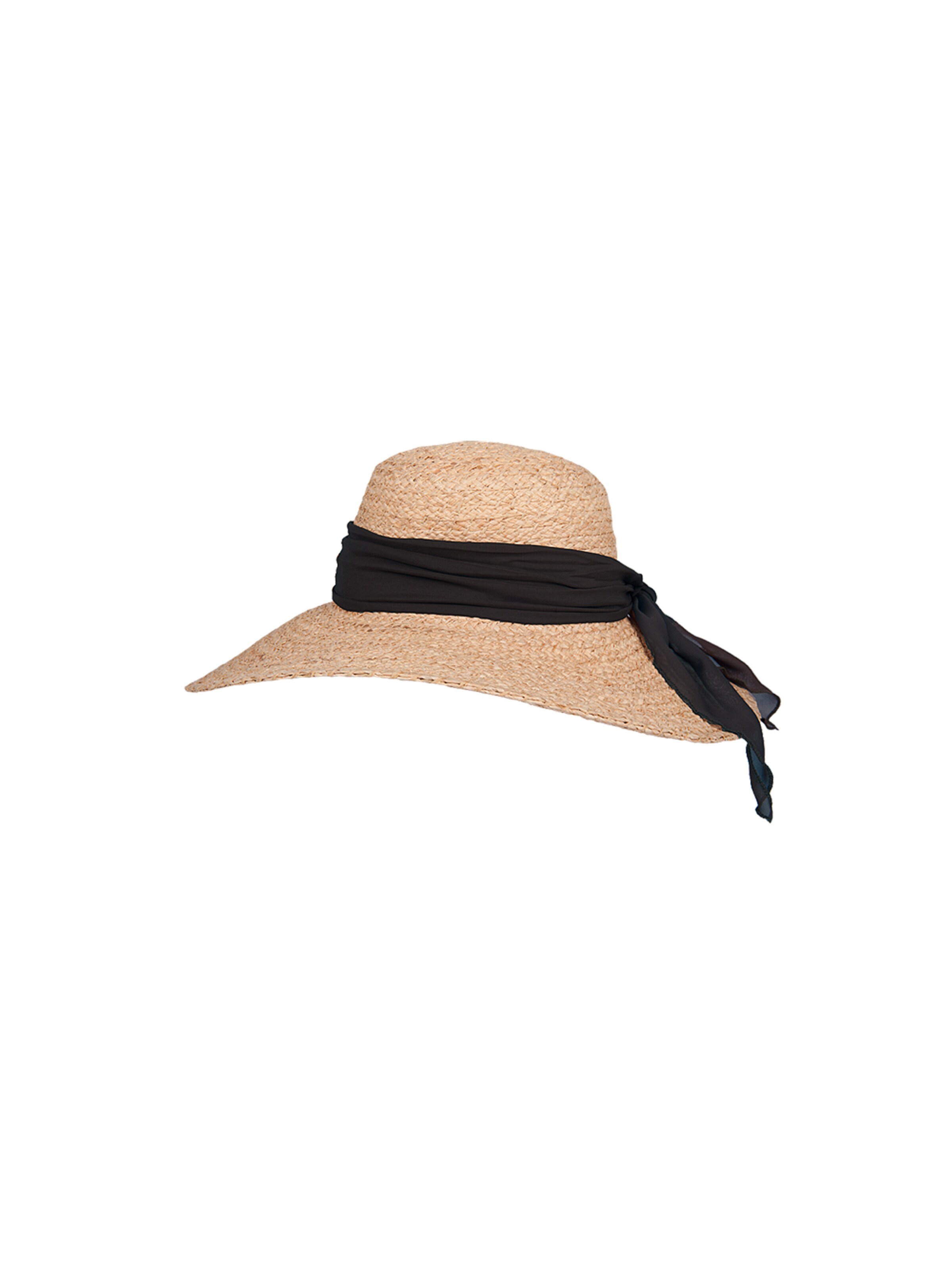 Hatland Hut 'Ocillia Raffia'‌‌‌‌‌‌‌‌‌‌ in Schwarz: Vorderseite
