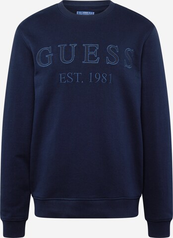 Sweat-shirt 'BEAU' GUESS en bleu : devant