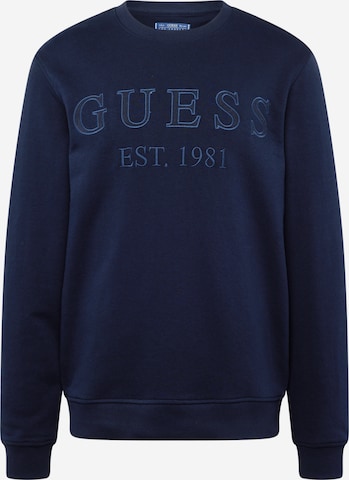 GUESS - Sweatshirt 'BEAU' em azul: frente