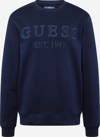 GUESS Sweatshirt 'BEAU' in Blauw: voorkant