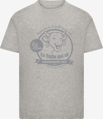 F4NT4STIC Shirt 'The Laughing Cow' in Grey: front