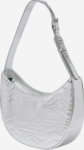 HVISK - Bolso de hombro en plata: frente