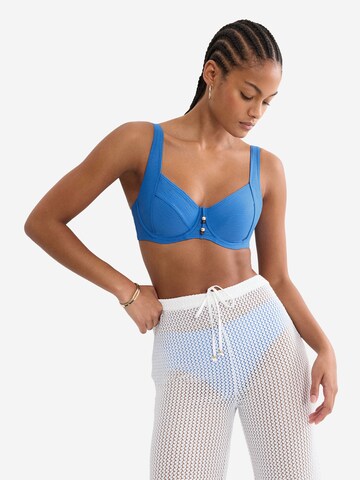 TRIUMPH Bustier Bügel-Bikini-Top ' Red Label Summer Dune ' in Blau