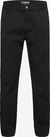 CAMP DAVID Normální Chino kalhoty – černá: přední strana