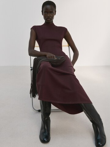 MANGO Gebreide jurk 'Pomodore' in Bruin