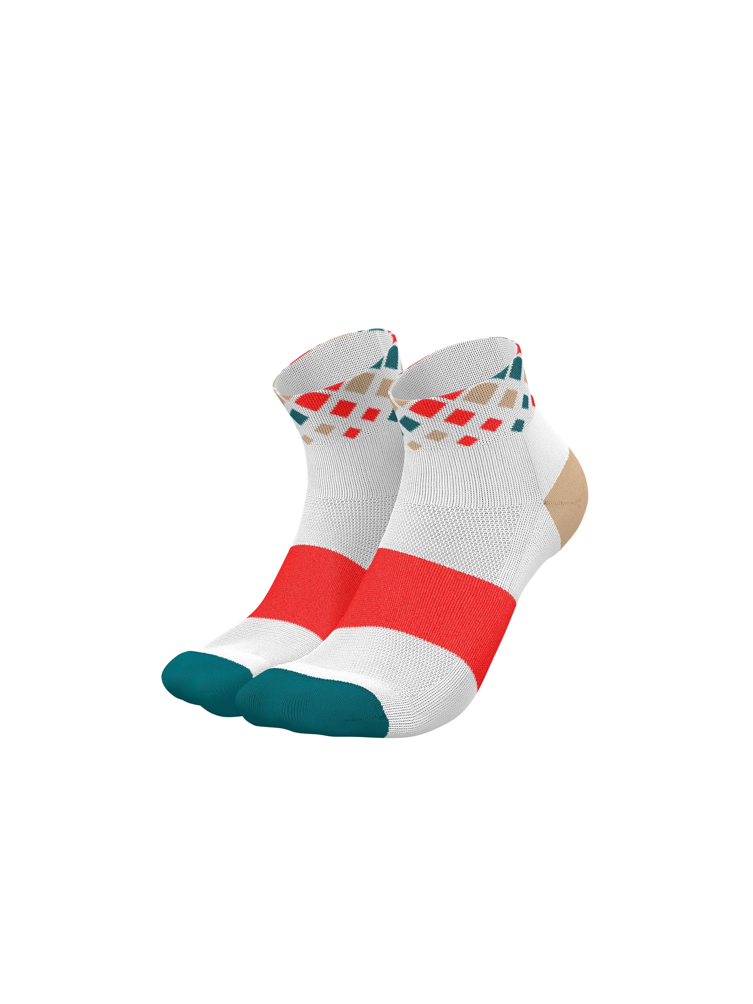 INCYLENCE Athletic Socks 'CRYSTALS SHORT' in Red: front