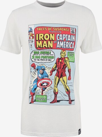 Recovered Shirt 'Marvel Tales o Suspense' in Wit: voorkant