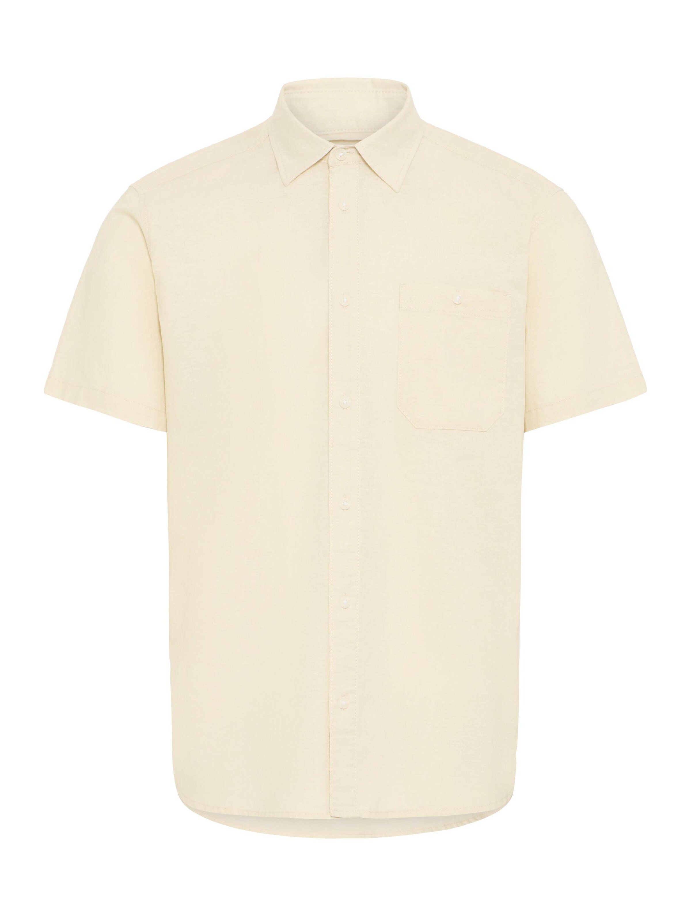 BLEND Regular fit Overhemd ' BHBAY LINEN ' in Beige: voorkant