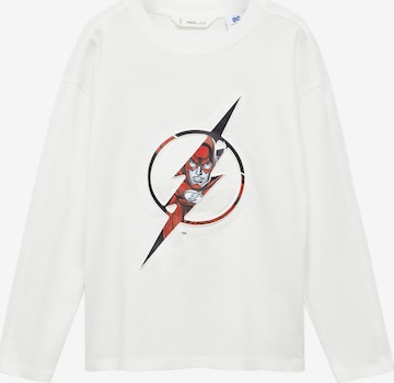 MANGO KIDS Shirt 'JUSTICE' in White: front