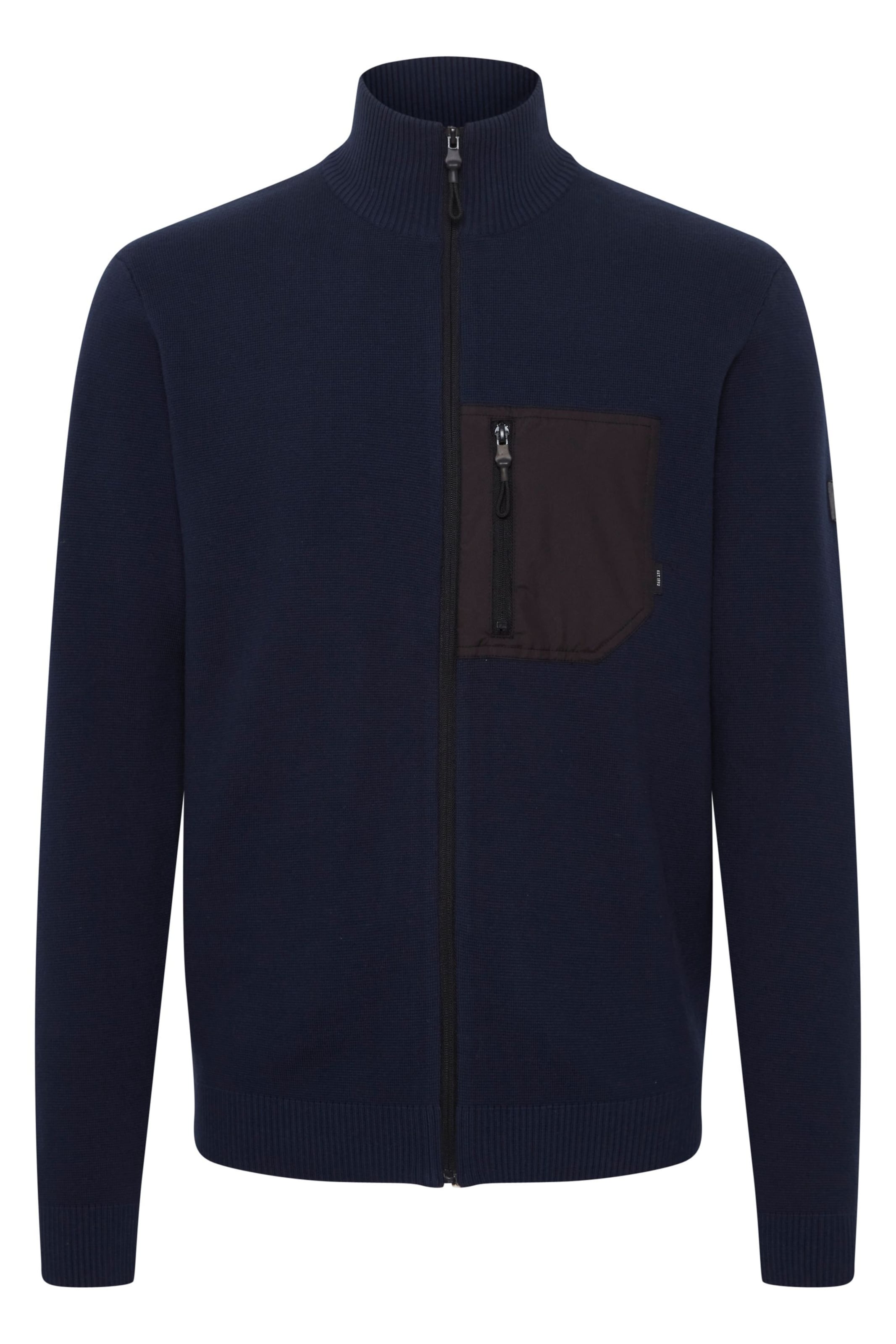 INDICODE JEANS Strickjacke 'Medan' in Blau: Vorderseite