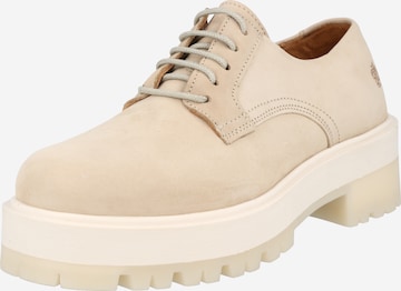 Apple of Eden Lace-Up Shoes 'France 68' in Beige: front