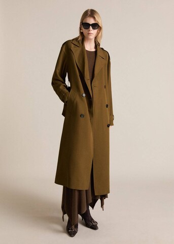 MANGO Between-Seasons Coat 'Adelaida' in Green: front