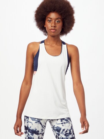 Superdry - Top deportivo en blanco: frente