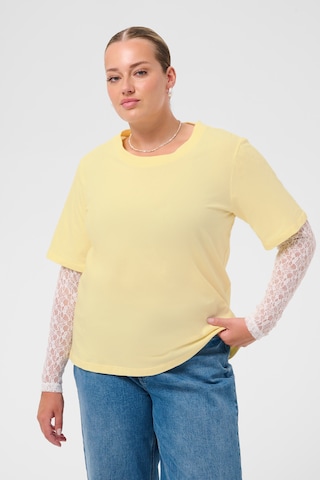 KAFFE CURVE Shirt in Yellow: front