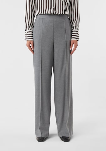 Regular Pantalon à plis COMMA en gris : devant