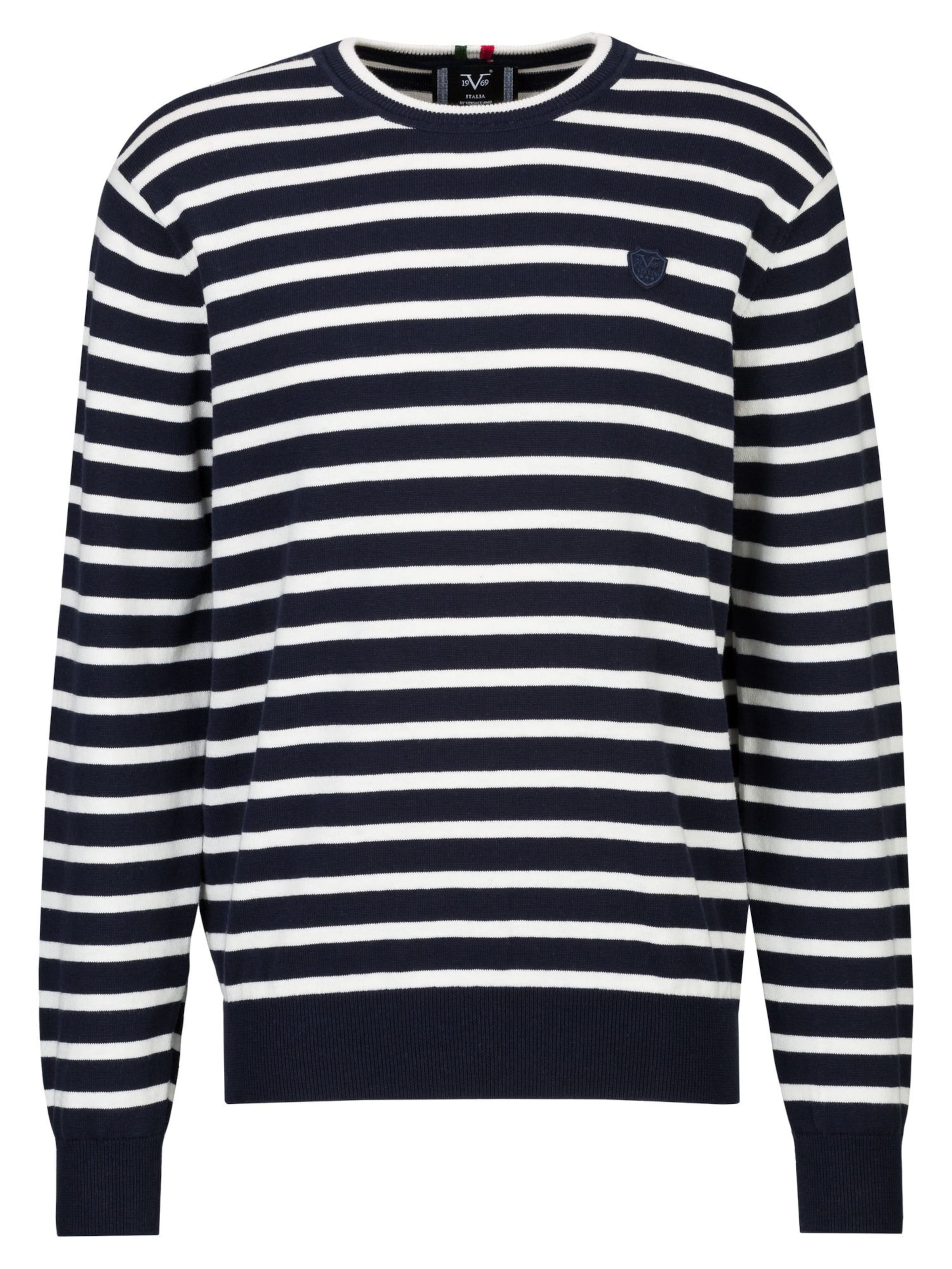 19V69 ITALIA Pullover 'Macario' in Blau: Vorderseite