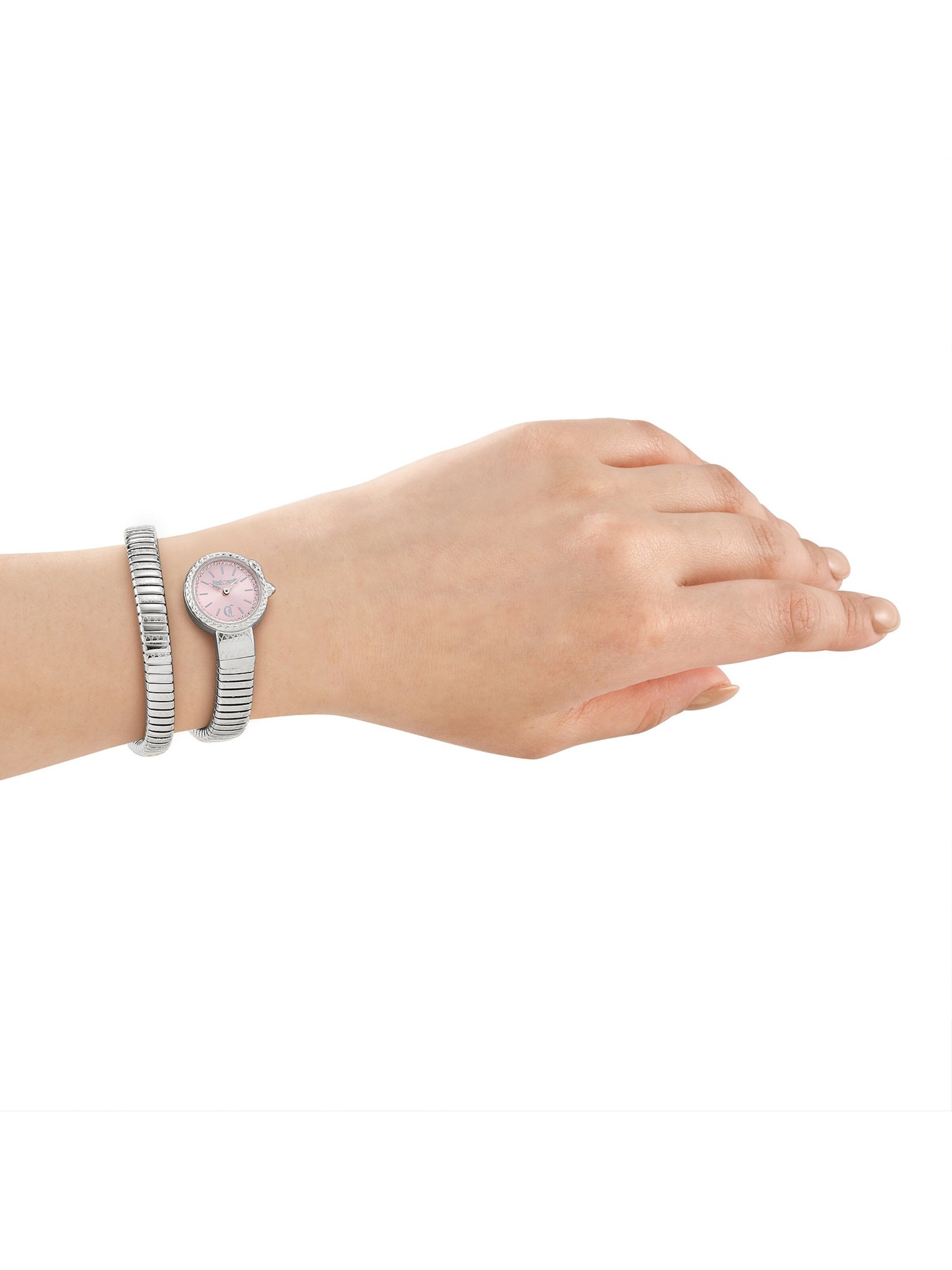 Just Cavalli Uhr in Silber: Vorderseite