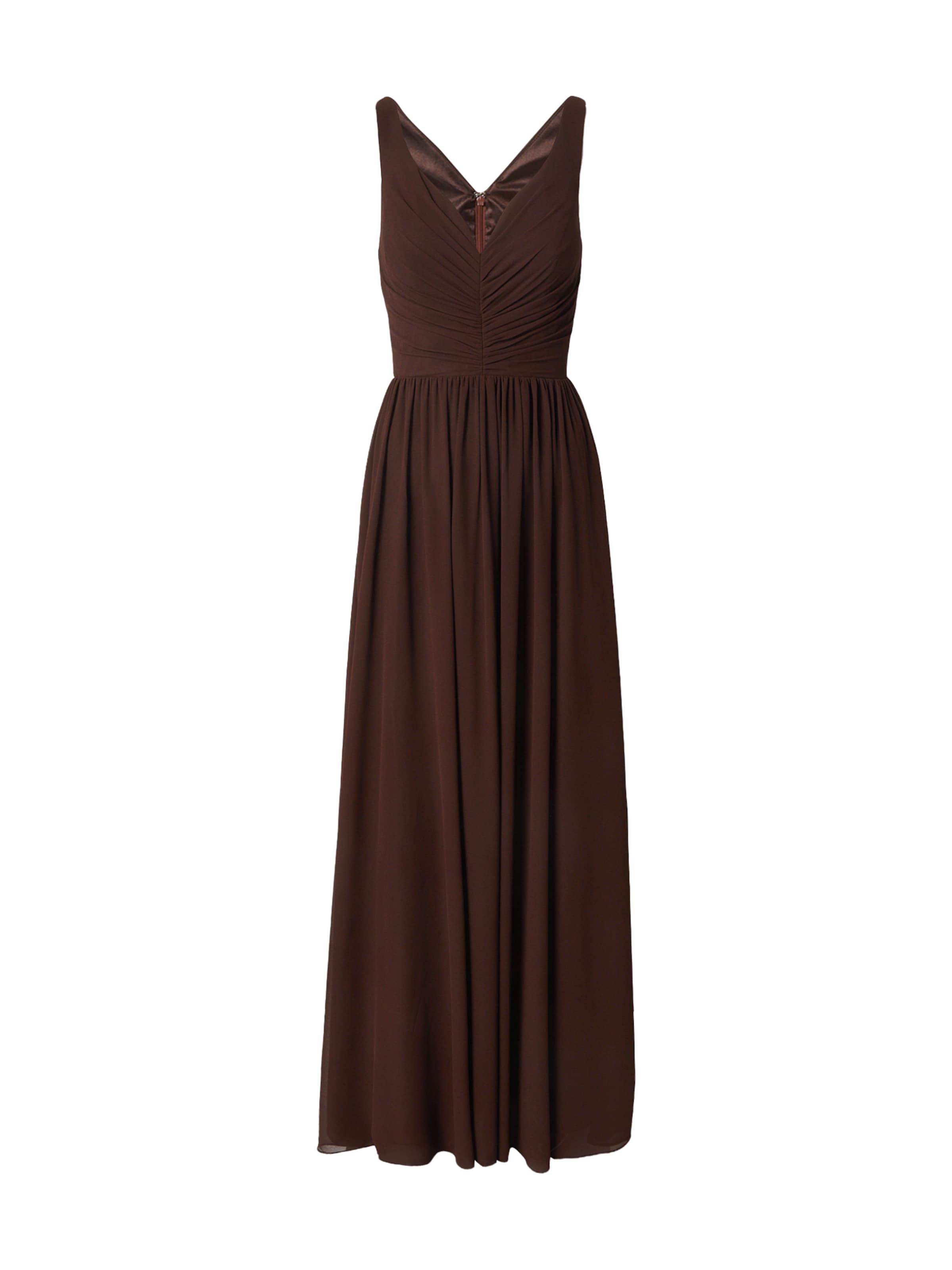 mascara - Vestido de noche en marrón: frente