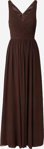 mascara - Vestido de noche en marrón: frente