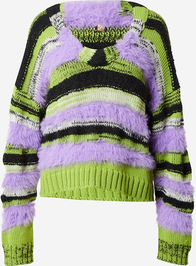 PINKO Sweater 'ALALUNGA MAGLIA' in Kiwi / Pastel green / Purple / Black, Item view