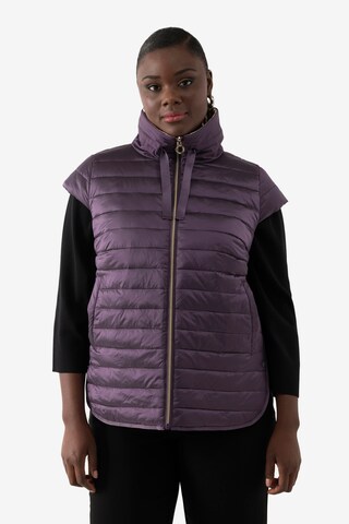 Ulla Popken Bodywarmer in Lila: voorkant