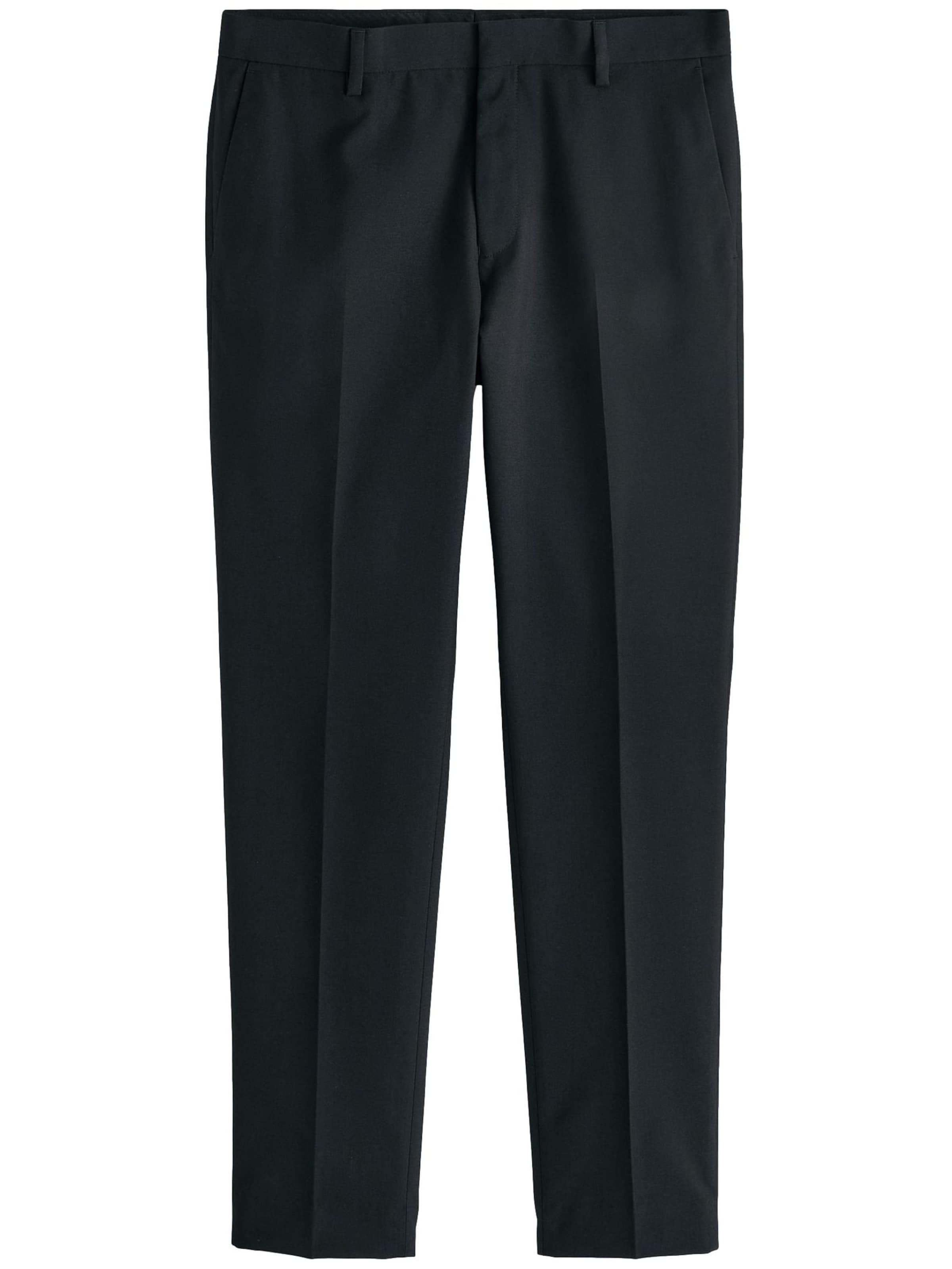 Next Regular Pressveckad byxa i svart: framsida