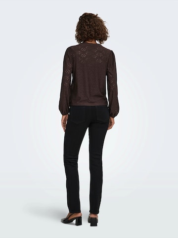 ONLY Bluza 'ONLSMILLA' | rjava barva: zadnja stran