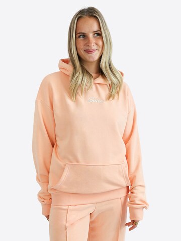 TATES Oversized Sweater 'Kuscheliger Light Hoodie' in Orange