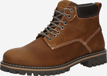 JACK & JONES Ботинки на шнуровке 'JFWQUEENSWAY' в Коричневый: спереди