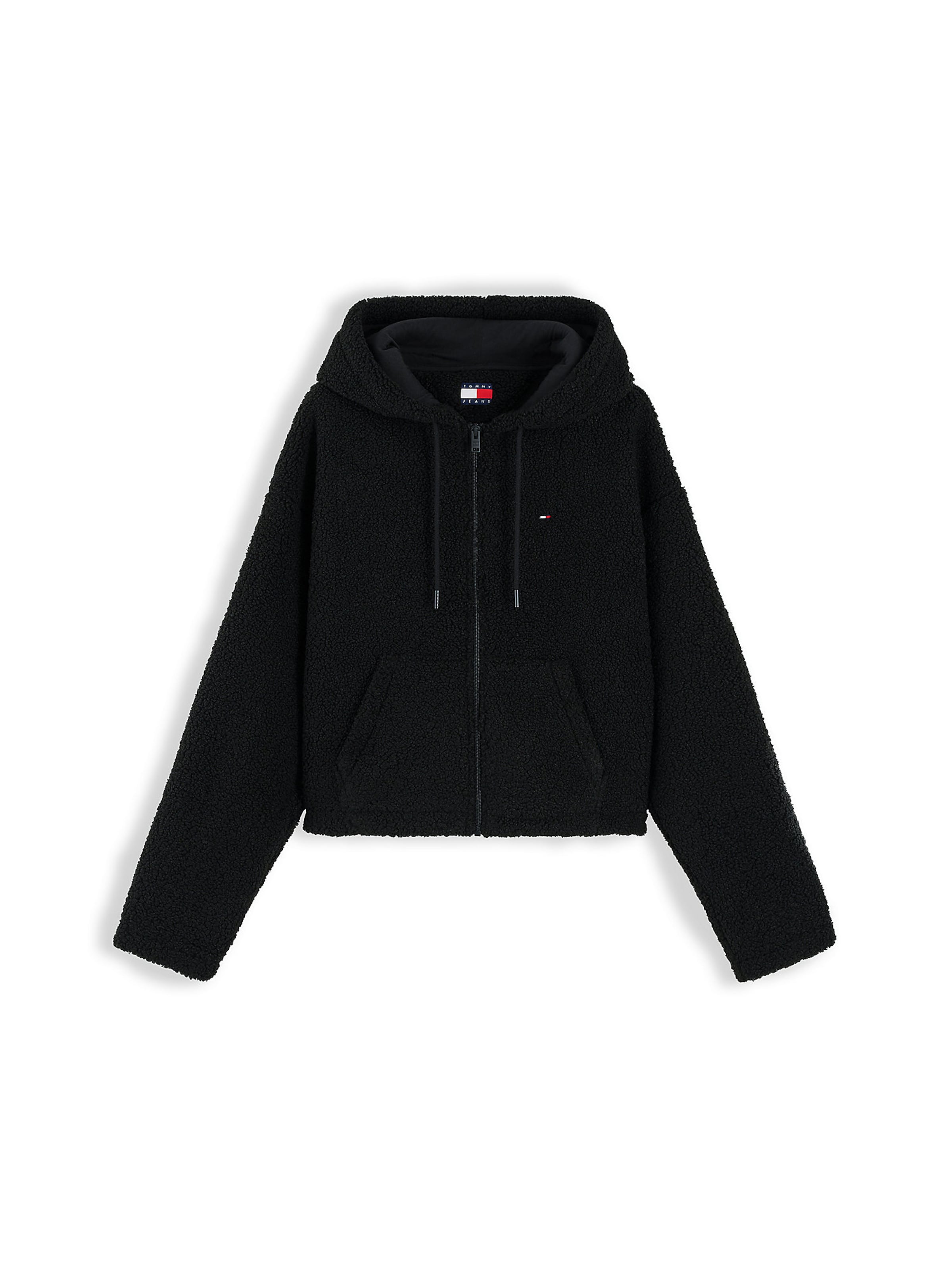 Tommy Jeans Флисовая куртка в Черный: спереди