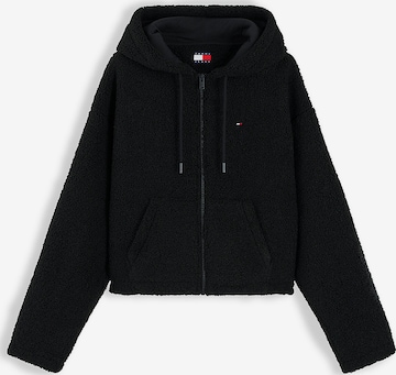 Giacca di pile di Tommy Jeans in nero: frontale