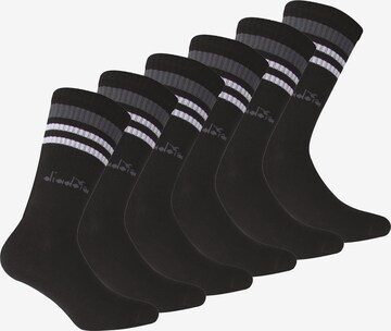 Diadora Athletic Socks in Black: front