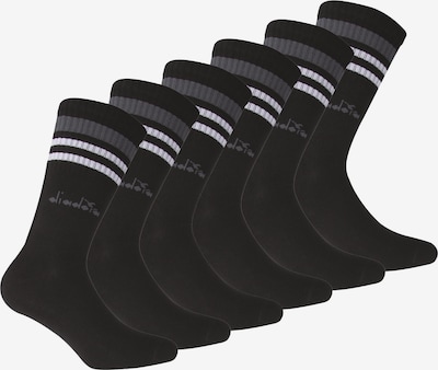 Diadora Sportsocken in grau / schwarz / weiß, Produktansicht