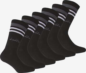 Diadora - Calcetines deportivos en negro: frente