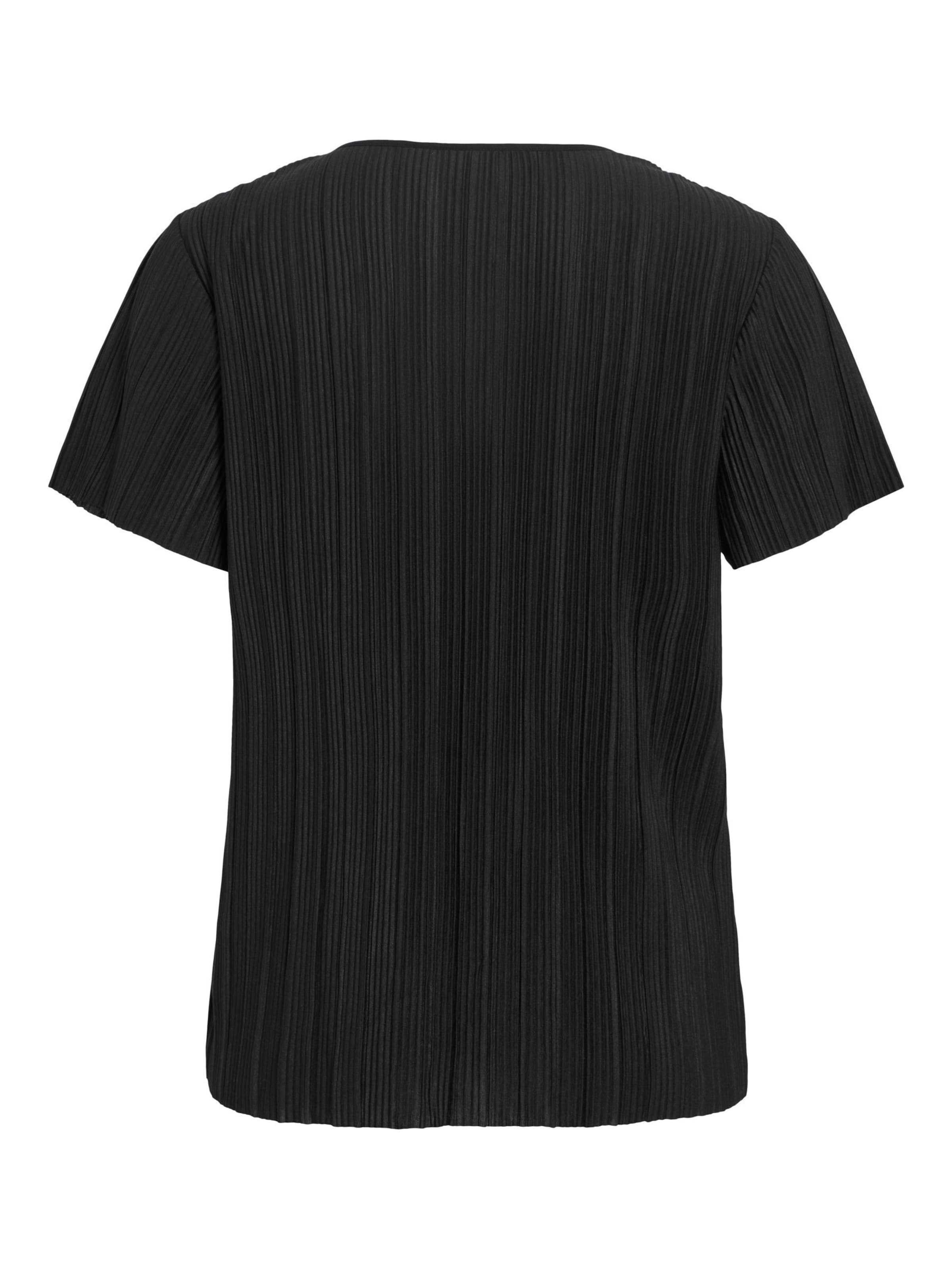 VILA T-Shirt 'VIPlis' in Schwarz