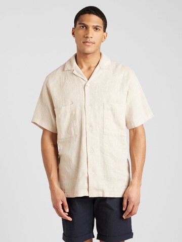 JACK & JONES Regular Fit Skjorte 'CAIRO' i beige: forside