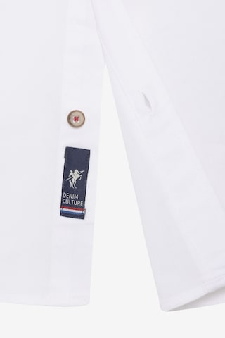 DENIM CULTURE Regular fit Button Up Shirt 'FEDERICO' in White