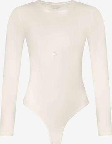 GOD SAVE QUEENSBodi 'Second Skin Long Sleeve Crew-Neck Bodysuit' - bež boja: prednji dio
