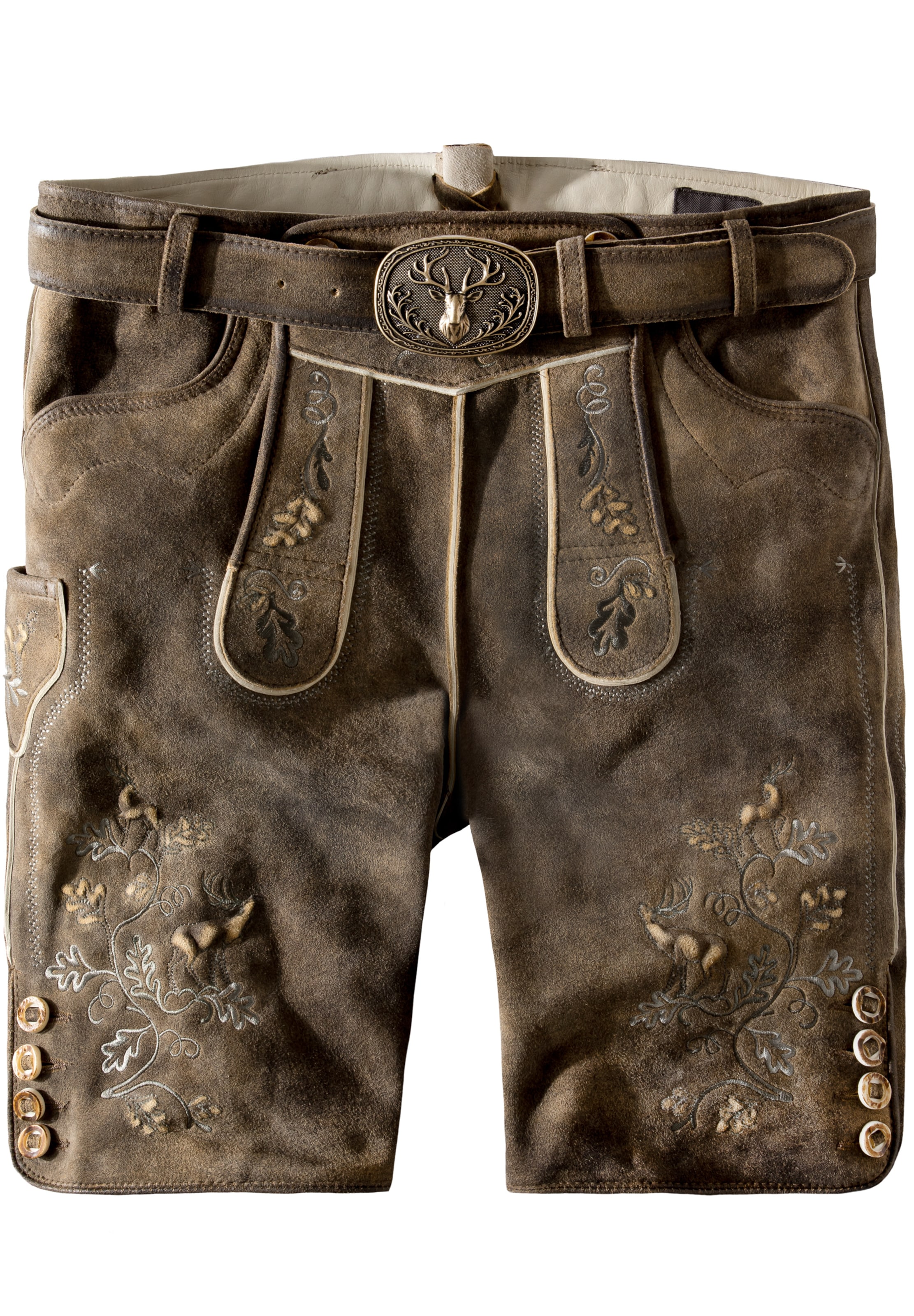 STOCKERPOINT Regular Trachtenlederhose 'Konstantin' in Braun: Vorderseite