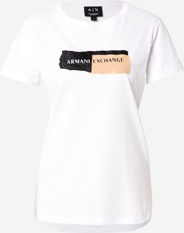 balta ARMANI EXCHANGE Marškinėliai: priekis