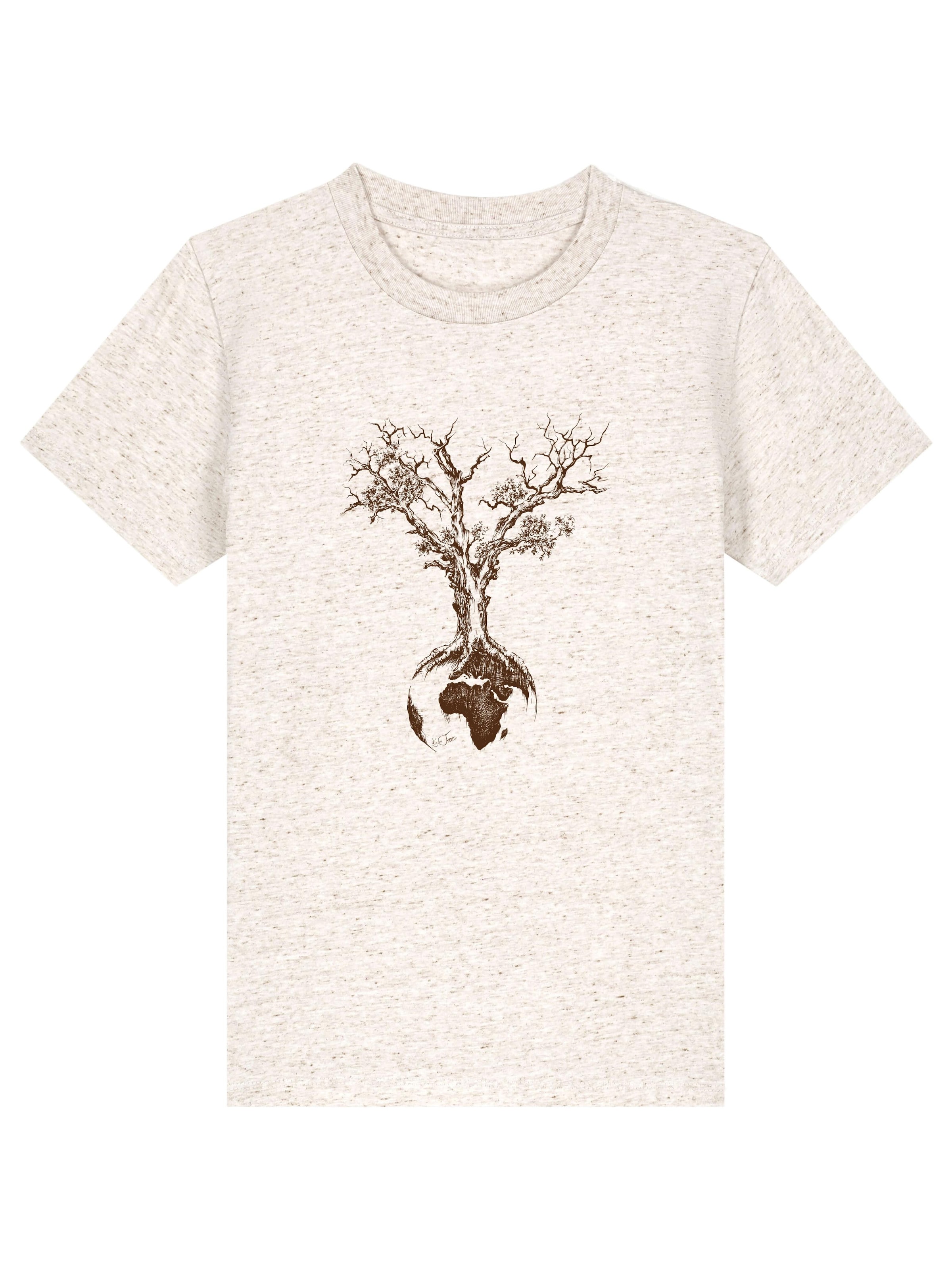 Life-Tree Shirt 'Weltenbaum' in White: front