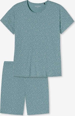 SCHIESSER Korte pyjama 'Single Jersey' in Blauw: voorkant