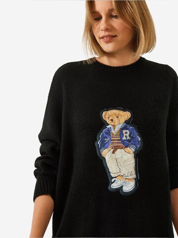 Bianco Lucci Oversized trui in Zwart