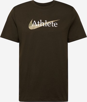 T-Shirt fonctionnel 'Athlete' NIKE en vert : devant