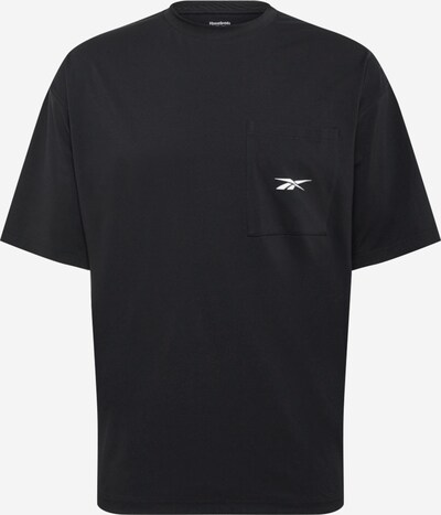 REEBOK Functioneel shirt in de kleur Zwart / Wit, Productweergave