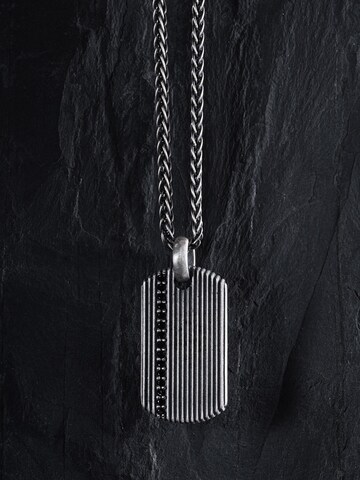 REYTEL Anhänger 'COUNTER. BLACK STONES' in Silber