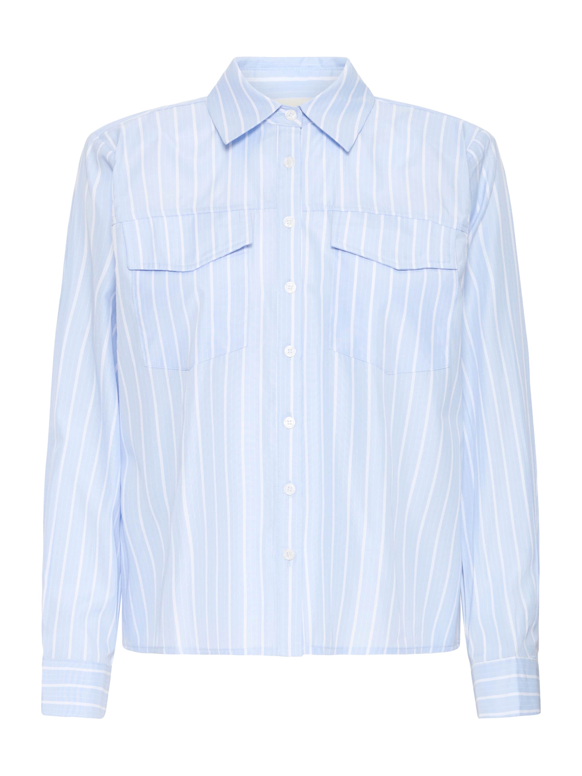 ICHI Bluse 'IHXTHEA' in hellblau / weiß, Produktansicht